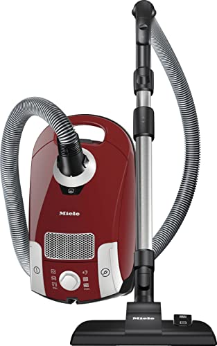 Miele Compact C1 Hard floor - Aspirador con bolsa para un cuidado de calidad de suelos sensibles, color rojo