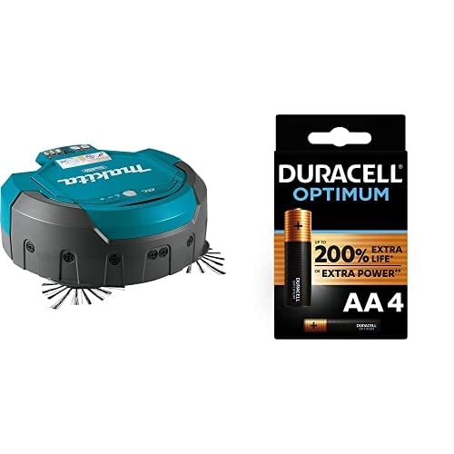 Robot Aspirador 18V + Duracell - Pilas alcalinas Optimum AA, 1.5 Voltios LR6 MX1500, Paquete de 4