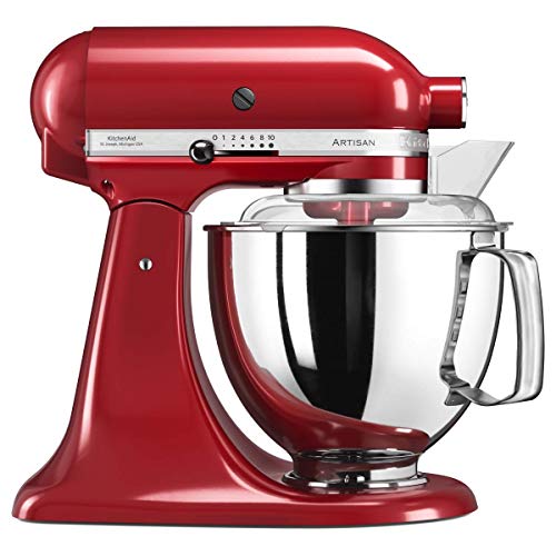 KitchenAid Artisan 5KSM175PS Robot de cocina (4,8 L, Rojo, palanca, 220 RPM, Acero inoxidable, 300 W)