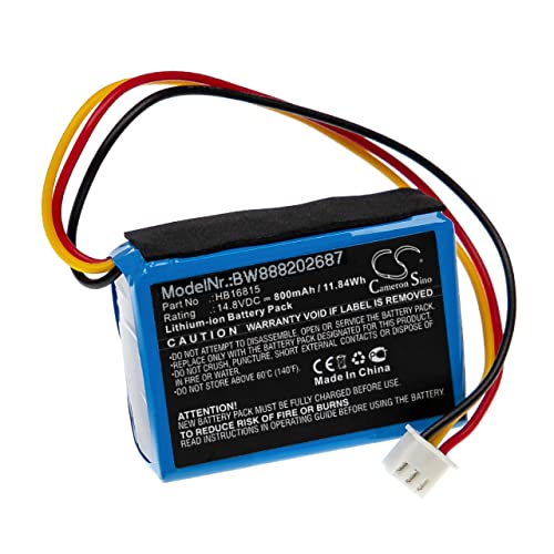 vhbw Batería Recargable Compatible con Hobot 168, 188, 198, 268, 288 aspiradora, Robot Limpieza (800 mAh, 14,8 V, Li-Ion)