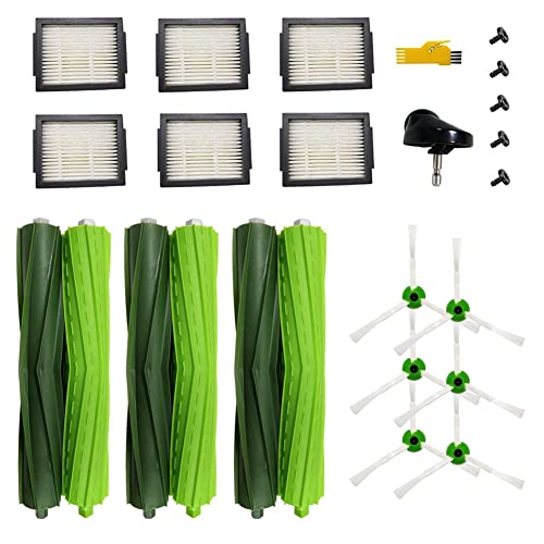 Kit de Accesorios para iRobot Roomba e5154 i7156 i7556 i7 + i7558 e6 e7 i3 i3+ i4 i4+ i6 i6+ i8 i8+/Plus j7 (7150) j7+(7550) Robot Aspirador Pack de 14 Cepillo Principal Filtro Bolsa para el Polvo