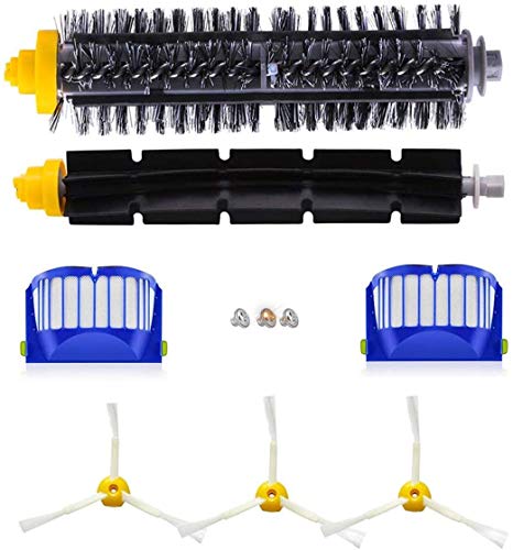 Kit de accesorios de repuesto para iRobot Roomba 600 series 605 615 616 620 621 630 635 650 652 660 665 671 680 690 695, repuestos cepillos y filtros con tornillos para robot aspirador