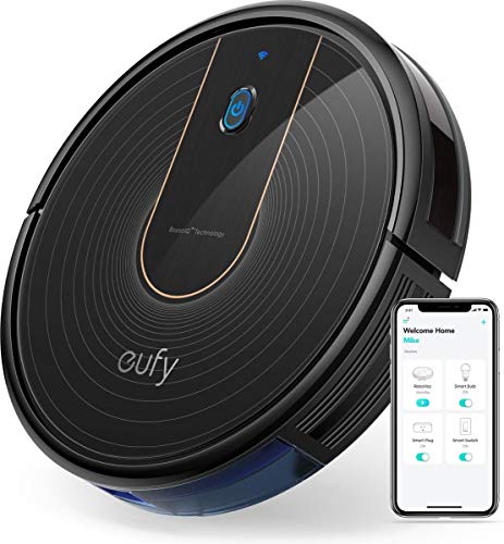 eufy (BoostIQ RoboVac 15C, Robot Aspirador, Wi-Fi, Ultra Fino, 1300 Pa de Potencia de succión, Silencioso, Robot Aspirador con Auto Recarga, aspira y Limpia Suelos y alfombras.