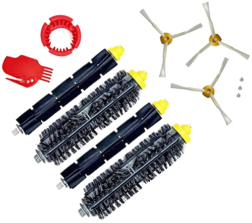 Kit 7 Cepillos Rodillo Laterales TEKLiNe Compatible para iRobot Roomba 600 700 Aspirador Accesorio Repuesto, Cepillos Laterales Rodillo Extractor Robot Serie 500 Aspirador Reemplazo