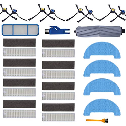 Fantisi Accesorios Piezas de repuesto para AMIBOT Animal Premium H2O Robot Partes de aspirador 1 cepillo principal, 8 filtros HEPA, 8 cepillos laterales, 4 trapeadores, 1 prefiltro