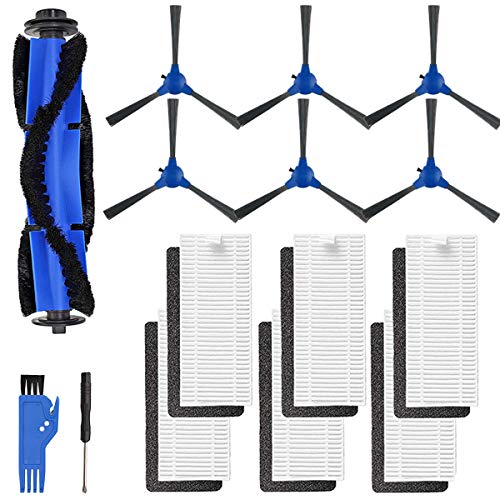 QAQGEAR Kit de Piezas de Repuesto para Robot Aspirador Eufy RoboVac 11S 12 15C 15T 30 30C 35C, cepillos Laterales, filtros, Protector de Cepillo de Rodillo, Herramientas (Paquete de 15)