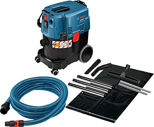 Bosch Professional GAS 35 M AFC - Aspirador seco/húmedo (254 mbar, depósito 35 l, clase polvo M, manguera antiestática 5m)