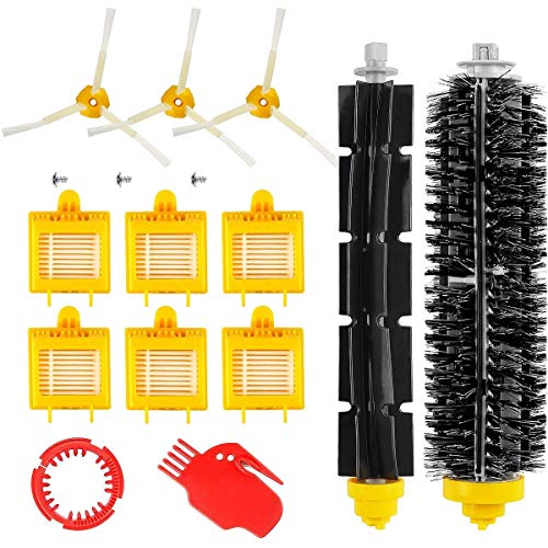 MTKD® Kit de 13 Repuestos Compatible con iRobot Roomba Serie 700 (700, 760, 770, 780 y 790) - Kit Accesorios (Cepillos Lateral, Filtros, Cepillo de Cerda y etc..) para Aspirador Robot.