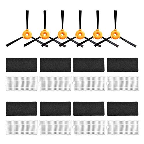 MAXDIRECT Kit de Cepillos Laterales, Filtros HEPA y Filtros Esponja para Aspiradora Ecovacs Deebot N79 N79S - Pack de 22 PCS