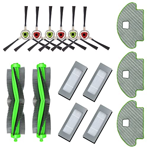 MIRTUX Compatible con Roomba Combo Kit de Recambios R1138 R111840. Pack de repuestos Completo con Accesorios de reemplazo de cepillos, mopas, filtros, Rodillo Central