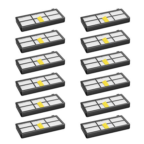 WEYO - Juego de 12 filtros para robot aspirador iRobot Roomba 800 850 851 860 865 866 870 871 876 880 885 886 890 891 896 900 960 966 980 Kit de accesorios de repuesto
