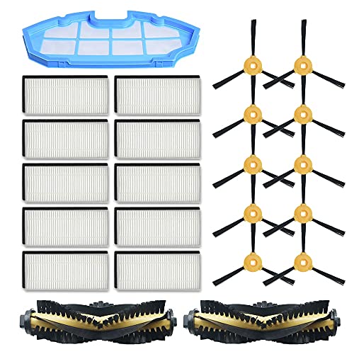 accesorios para robots aspiradores Cubierta de cepillo Filtro primario Filtro HEPA Side Sit de cepillo para Conga Excelencia 990 Apto para Ecovacs Deebot N79S N79 Fit para Eufy Robovac 11 11c Vaccum C