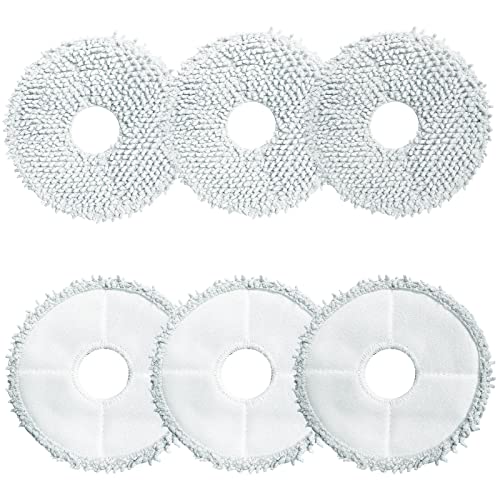 6 Piezas Almohadillas para Trapear para Dreame L10 / L10s Ultra Robot Aspirador, Paños de Limpieza Piezas de Repuesto para Xiaomi X10 Robot Aspirador Lavable Microfibra Wet Mopping Pad