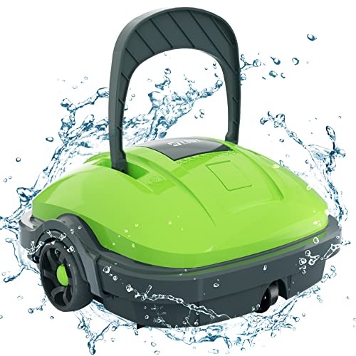 WYBOT Robot Limpiafondos Piscina, Aspirador Piscinas Automática 50 Minutos Succión Potente, Motor Dual, Filtro Fino de 180 μm para Piscinas sobre/en el Suelo de hasta 50 m² (Verde)