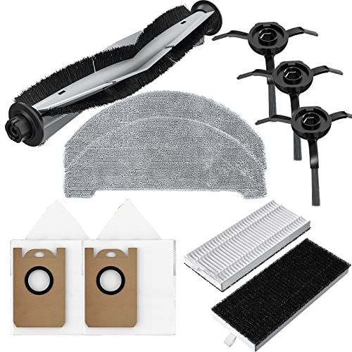 GYing Kit de accesorios de repuesto para robot aspirador Laresar L6 Pro, 3 cepillos laterales + 4 filtros HEPA + 1 cepillo de rodillo principal + 2 paños de fregona + 2 bolsas de polvo