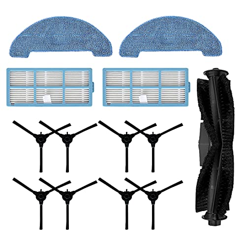 NC Yooria - Cepillo principal + cepillos laterales + filtro Hepa + trapos de limpieza para mopa Muzili G9070 aspirador robot accesorio 13 piezas/paquete