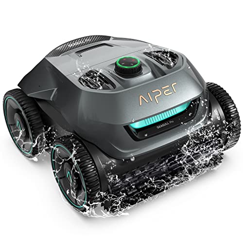 AIPER Seagull Pro Robot Limpiador de Piscina inalámbrico, aspiradora de Piscina para Escalar Paredes Que Dura hasta 180 Minutos: Sistema de Motor cuádruple