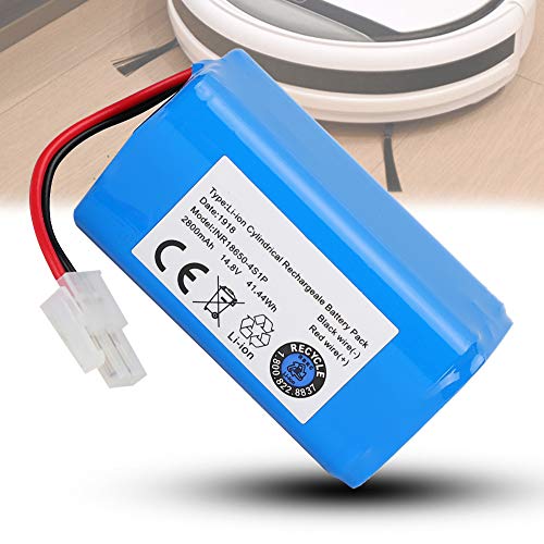 Batería de Repuesto para Aspiradora de 14,8 V y 2800Mah para Robot Aspirador Ilife A4 A4S A6 V7