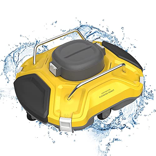 KRUZOO Limpiador robótico automático de Piscinas, Robot Aspirador inalámbrico Inteligente para Piscinas con planificación Inteligente de rutas de más de 90 Minutos de Tiempo de ejecución Yellow