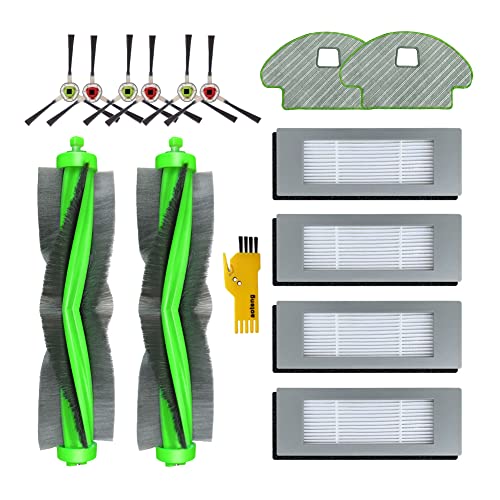 aotengou Kit de accesorios de repuesto para iRobot Roomba Combo R111840 R1138 Robot aspirador 14 paquetes 2 cepillos principales, 4 filtros, 6 cepillos laterales, 2 trapeadores