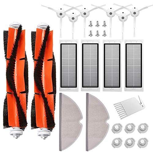 Kit de Accesorios para Xiaomi Aspirador Roborock S50 S51 S55 S5 S6, Cepillo principal, Cepillo lateral, Filtro HEPA, Paños de fregona, Tanque de Agua Filtro, Herramienta de limpieza