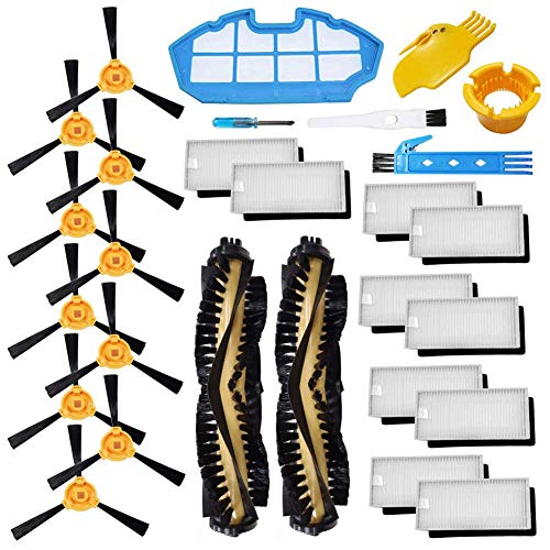 BSDY YQWRFEWYT Accesorios para Ecovacs Deebot N79 N79S Robot Aspirador Repuestos Cepillo Principal, Filtro Hepa, Cepillo Lateral (Set 2)