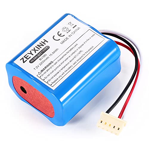 ZEYXINH Batería para iRobot Braava, 7.2V 2200mAh NiMH Batería de reemplazo para iRobot Braava 380 380T 390 390T Mint 5200 5200B 5200C Robots de Limpieza