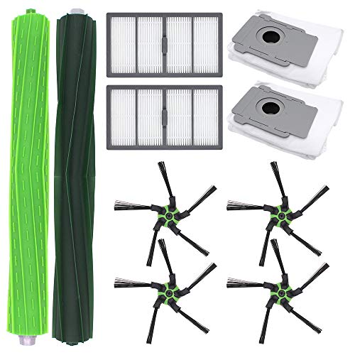 DingGreat Kit de Reemplazo para iRobot Roomba s9 (9150) s9+ s9 Plus (9550) Robot Aspirador (2 filtros, 4 cepillos Laterales, 2 Bolsas, 1 Juegos de cepillos de Goma)