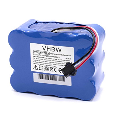 vhbw Batería Compatible con Samba XR210C aspiradora (2000 mAh, 14,4 V, NiMH)