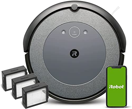 iRobot Roomba i3152 - Robot Aspirador con mapeo, Wi-Fi y Dos cepillos de Goma multisuperficie, óptimo por Mascotas + Roomba Pack de 3 filtros