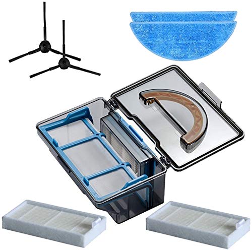 Vacuum cleaner parts accessories Polvo Caja Cepillo lateral del filtro Hepa fregona de tela en forma for Ilife V5 V50 V55 X5 V5S V3 V3S Pro V5Pro Ilife V5S Pro Robot limpiador de partes de vacío