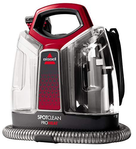 Bissell Spotclean Proheat Limpiador de Manchas Multisuperficie para Alfombras, Moquetas, Tapicería, Escaleras y Coche, 330 W, 74 Db, 2.5 Liters, 17 Cm X 36.8 Cm X 30 Cm, Rojo/Negro