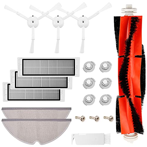 Kit De Repuestos Compatible con Xiaomi Mi Robot Roborock S50/S51/S55 S6,1*Cepillo Principal 3*Cepillo Lateral 3*Filtros Hepa 6*NúCleo De Filtro 2*Trapos Para Limpiar 1*Ayutante de Limpieza3*Tornillo