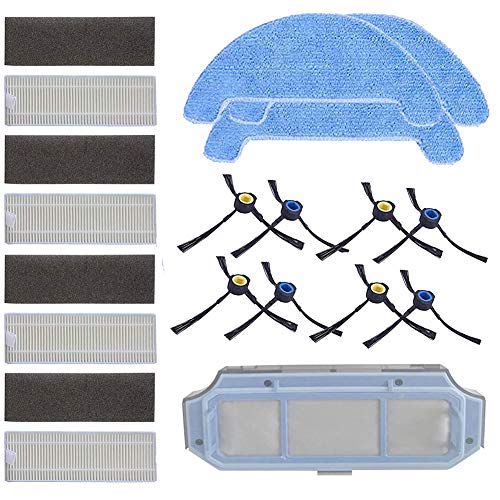 BLUELIRR - Kit de accesorios de repuesto para robot AMIBOT Animal Premium H2O, 8 cepillos laterales, 8 filtros HEPA,3 almohadillas de limpieza, 1 prefiltro