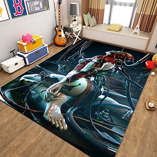 Robot 3D Visual Carpet, Alfombra De La Sala De Estar, Alfombra del Dormitorio M3S4715 80X120Cm