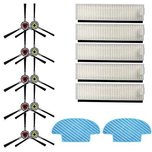 Desconocido Piezas Limpieza MOP Paño Paño Accesorios Cepillos Laterales Caja de Polvo Filtro HEPA FIT FIT for ECOVACS DEBOT Ozmo Slim 2 Robot aspiradora (Color : 001)